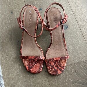 Madewell Coral Snake Print Sandals